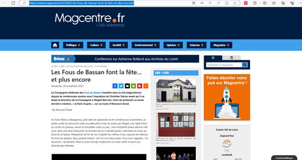 Attenzione della stampa a Beaugency – Magcentre.fr